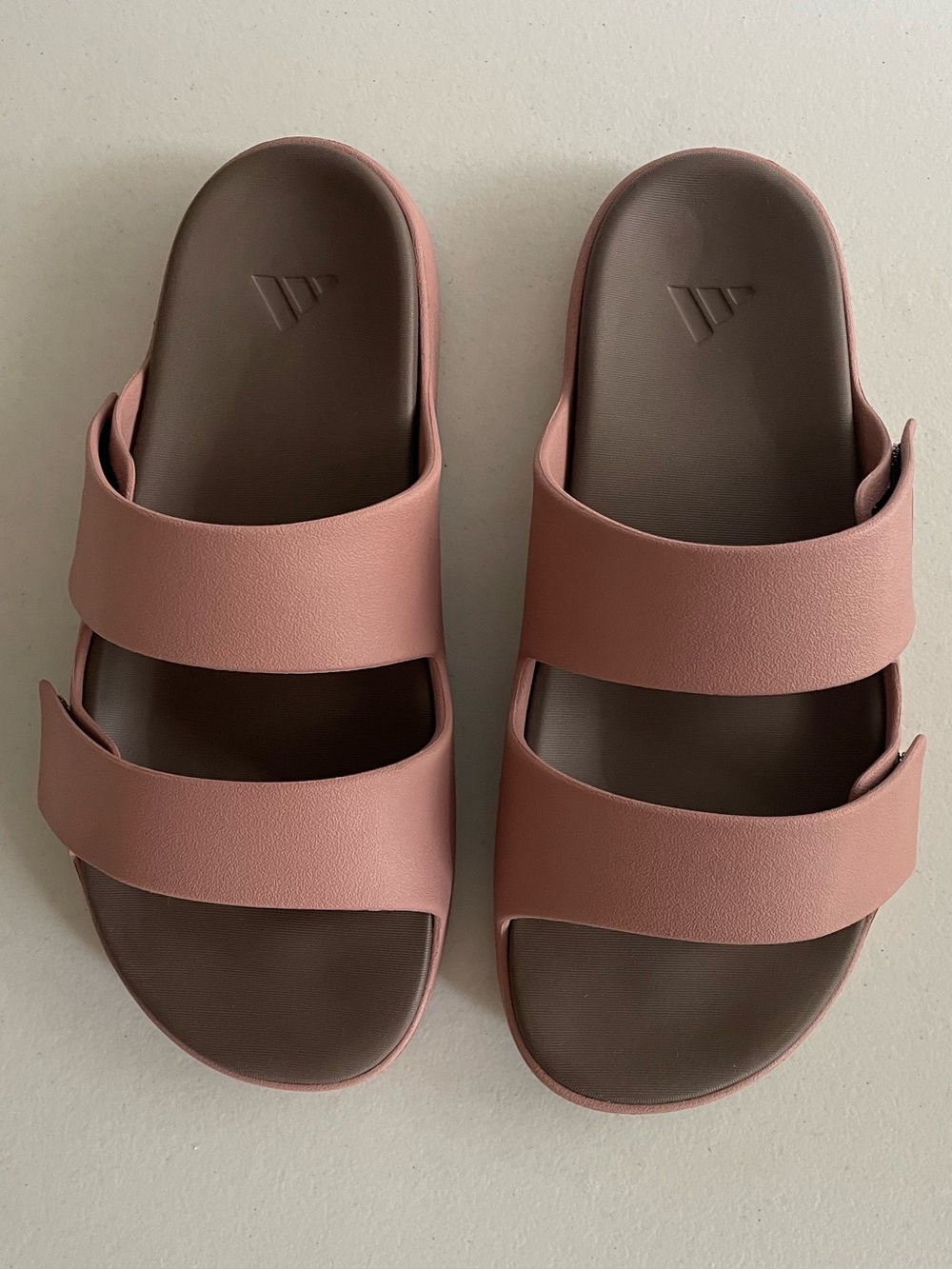 Adidas Znsory Cloudfoam Double Strap Slide Sandals Pink Women's 10 / Men's 9
